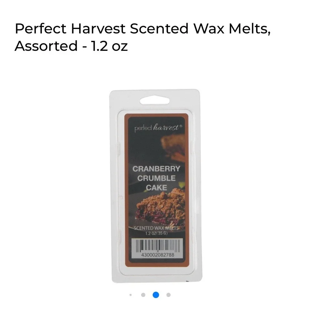 Perfect Harvest Scented Wax‎ Melts 1.2 oz (lot/4) Cranberry Cake/Pumpkin Pie
